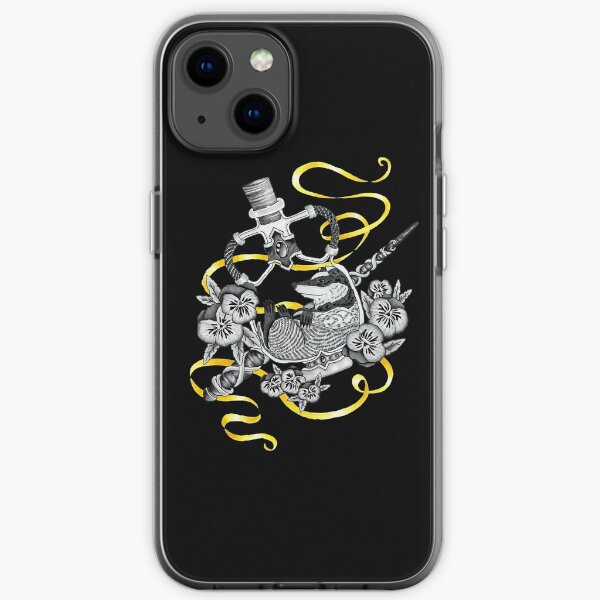 Magic Witch & Wizard Badger House Mascot Emblem iPhone Soft Case