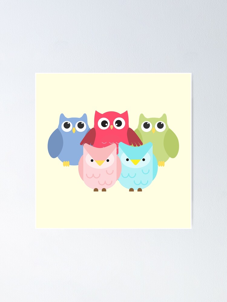 group-of-hooting-owls-you-are-owl-invited-greeting-cards-birthday-card-invitations-poster-for