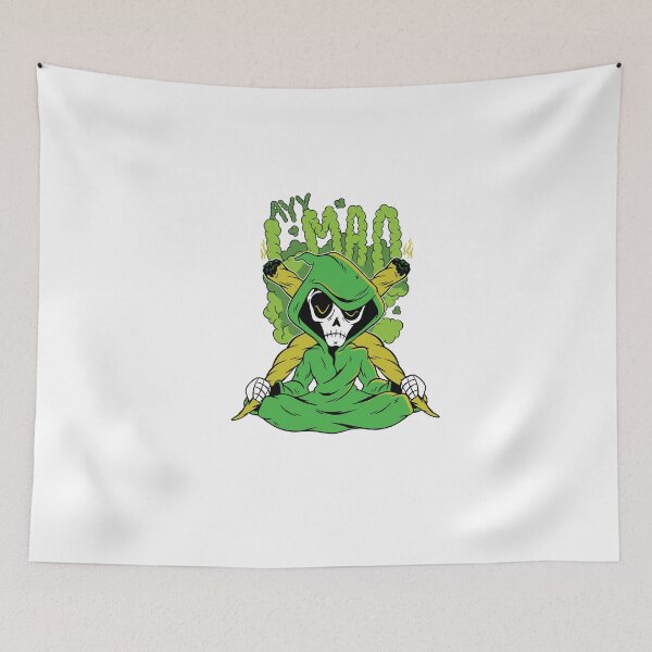 Item preview, Grim Reefer  Skeleton Smoking Marijuana halloween designed and sold by TRIBExSPACE.