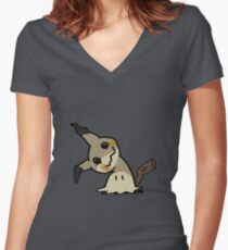 Mimikyu Women's Fitted V-Neck T-Shirt