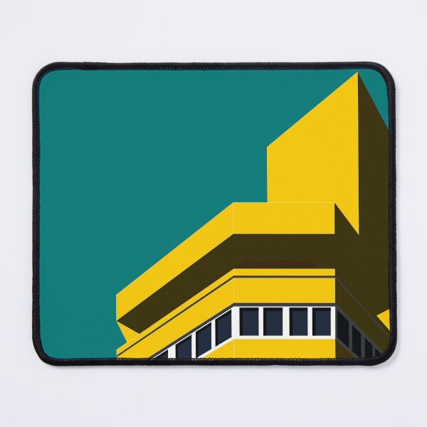 Item preview, Wyndham Court, UK Print, Brutalist, Brutalism, Architecture, Yellow Print, Blue Print designed and sold by sketchingarchi.