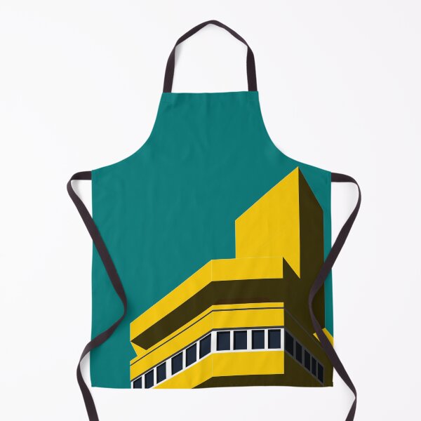 Item preview, Wyndham Court, UK Print, Brutalist, Brutalism, Architecture, Yellow Print, Blue Print designed and sold by sketchingarchi.
