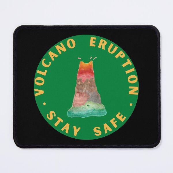 Item preview, Volcano Eruption Stay Safe, Hand Drawn Volcano designed and sold by H3designs.