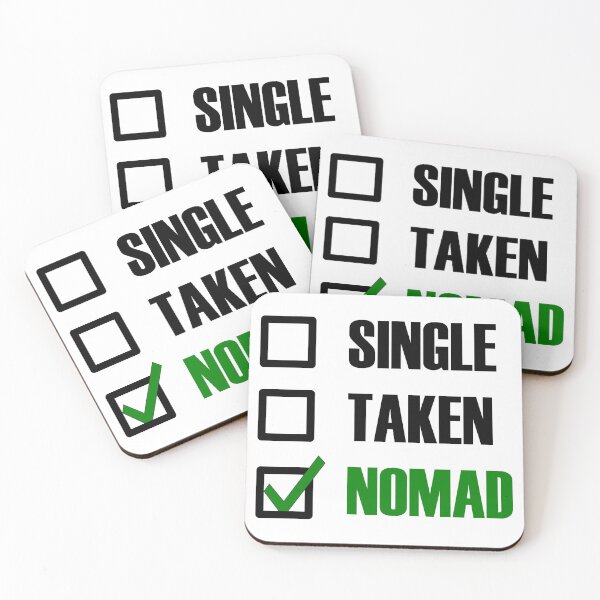 Item preview, Funny Essentials: Single Taken Nomad Green tick check box - Sleek black and green typography design designed and sold by Deegital18.