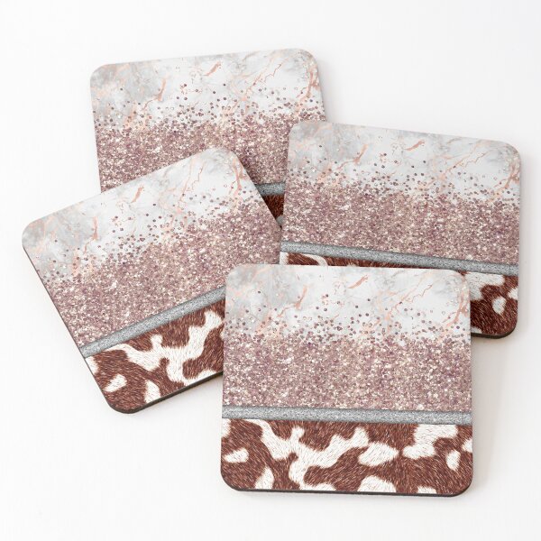 Item preview, Western Cowhide Pink Cowgirl Glitter Sublimation Style Graphic designed and sold by ElishaKayne.