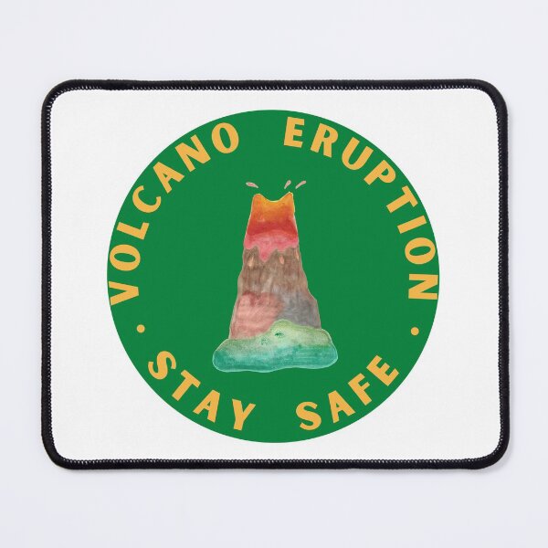 Item preview, Volcano Eruption Stay Safe, Hand Drawn Volcano designed and sold by H3designs.