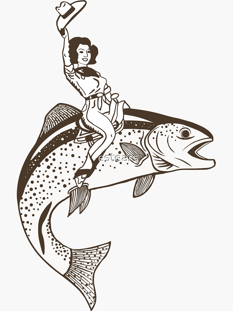 Rainbow Cowgirl - Trout Rodeo | Sticker