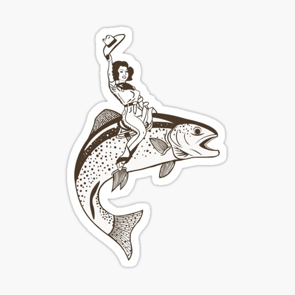 Anime Trout Fisherman Outdoor Forest Camping Car Glass Decal - Temu