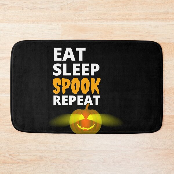 Item preview, Eat Sleep Spook Repeat Spooky Pumpkin With Glowing Eyes Halloween designed and sold by RGRamsey.