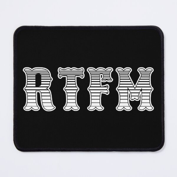 Item preview, RTFM - Read The Fine Manual White Western Style Design designed and sold by geeksta.