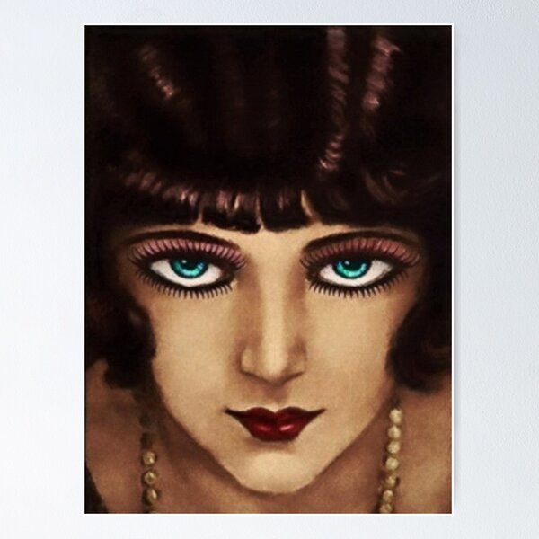 Item preview, I'll Follow You Into the Dark - jazz age female green eyed portrait painting designed and sold by Jéanpaul  Ferro.