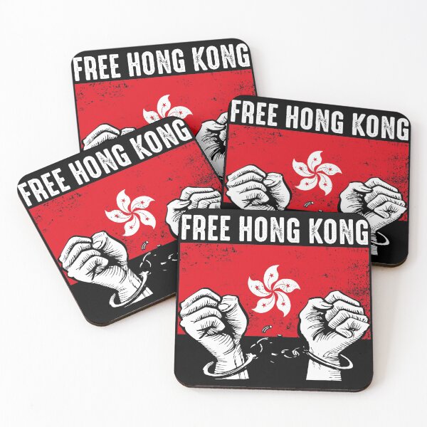 Item preview, Hong Kong Free Message with Distressed Flag Freedom Protest designed and sold by NUMAcreations.