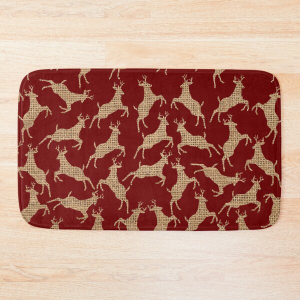 Item preview, Christmas Burlap Reindeer Silhouette Pattern designed and sold by LashCreations.