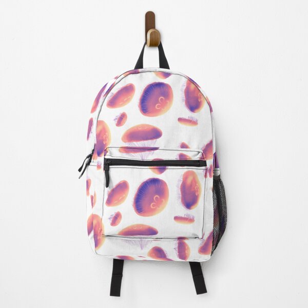 Item preview, 8 Venice Pink/Orange/Purple/Tan Moon Jellies (white background) designed and sold by MptR.