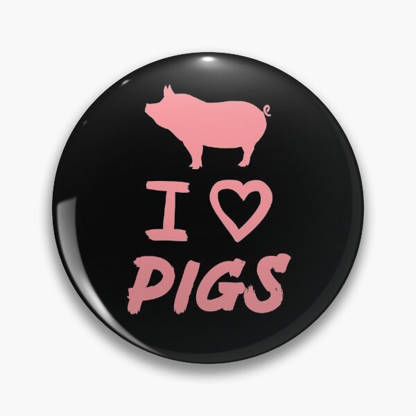 Item preview, Pink I Love Pigs, Cute Funny Pig Heart designed and sold by Mochi-Merch.