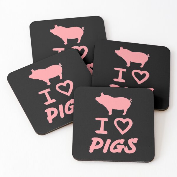Item preview, Pink I Love Pigs, Cute Funny Pig Heart designed and sold by Mochi-Merch.