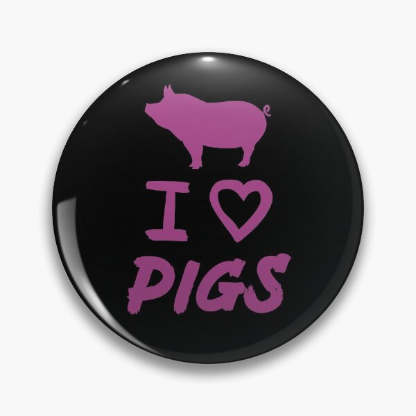Item preview, Purple I Love Pigs, Cute Funny Pig Heart designed and sold by Mochi-Merch.