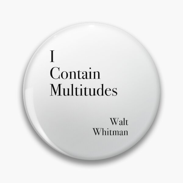 Item preview, Whitman's Multitudes | American Literature Quote designed and sold by Lovetrees.