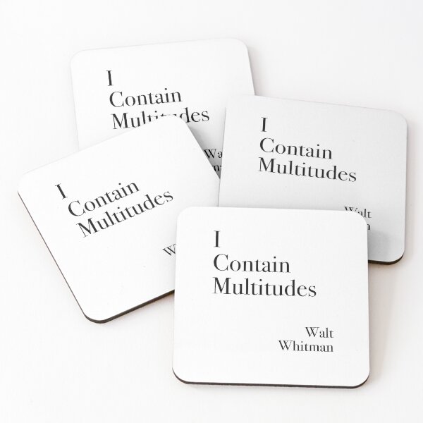 Item preview, Whitman's Multitudes | American Literature Quote designed and sold by Lovetrees.