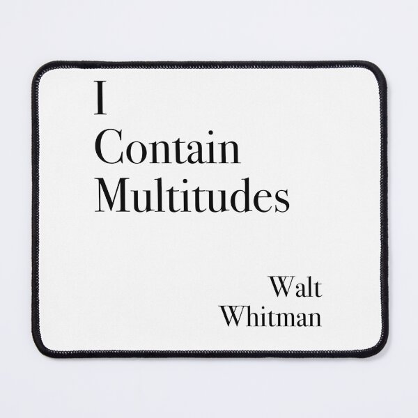 Item preview, Whitman's Multitudes | American Literature Quote designed and sold by Lovetrees.