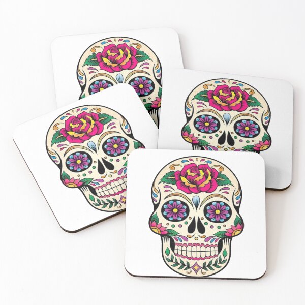 Item preview, Flowered Sugar Skull designed and sold by RedbubbleME.