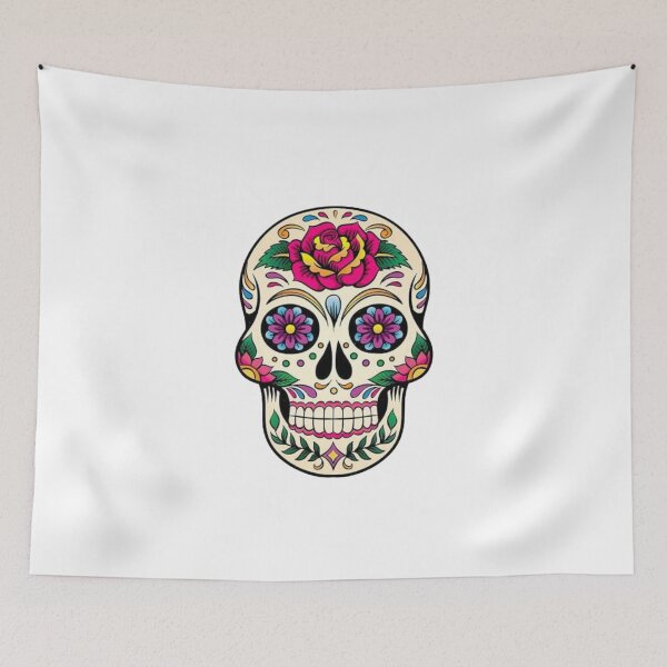Item preview, Flowered Sugar Skull designed and sold by RedbubbleME.