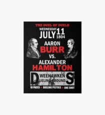 Hamilton Vs Burr Art Board