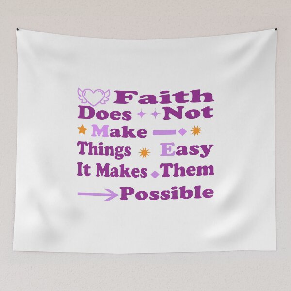 Item preview, Faith Does Not Make Things Easy It Makes Them Possible Inspirational Design designed and sold by JustBeeAwesome.
