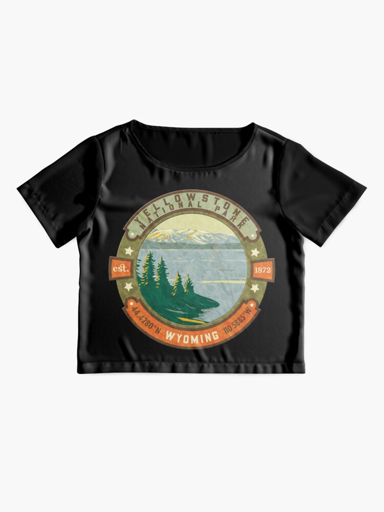Discover Parc National De Yellowstone, Wyoming Top Mousseline T-Shirt