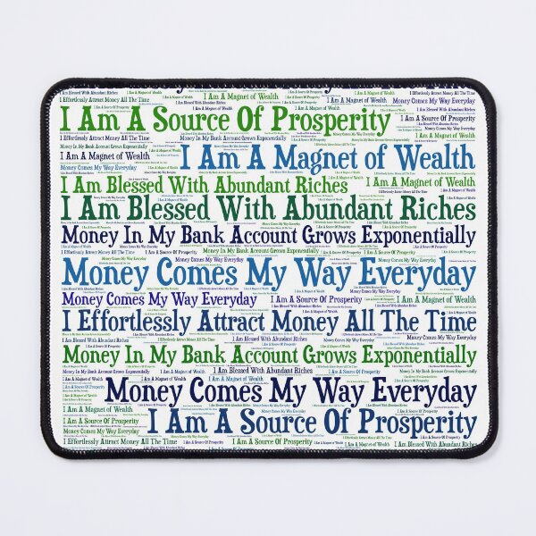 Item preview, LoA Wealth Visualization: Blue and Green Prosperity Affirmations designed and sold by frankie5368.