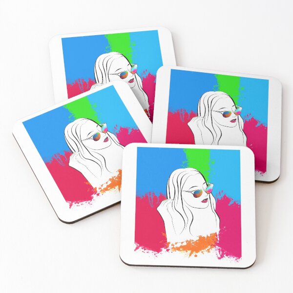 Item preview, Girl Wearing Sunglasses Ink Splash designed and sold by 4U2NV-LDN.