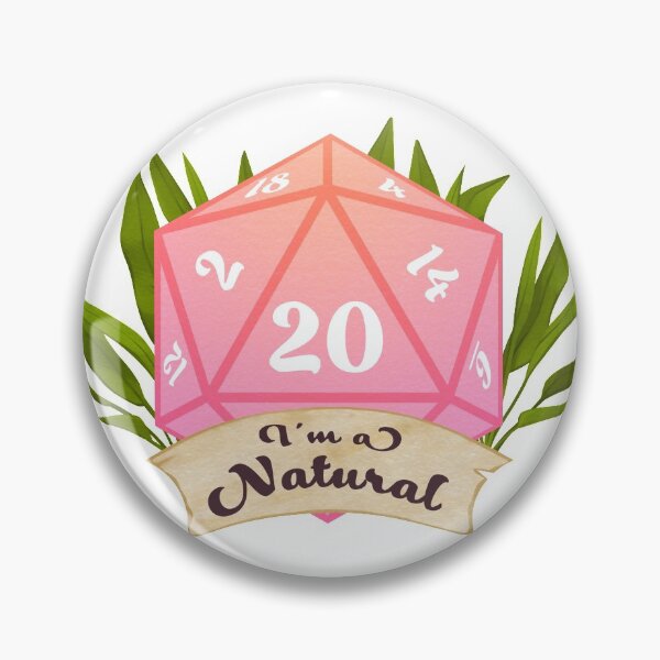 Item preview, D20 Dice I'm a Natural Dungeons and Dragons designed and sold by SabrinaBradyArt.