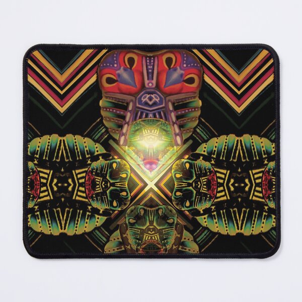 Item preview, Dark Egyptian Ra Falcon and Alien Buds, Trippy Alien Eyes Design Art ZS048 designed and sold by RZ3000.