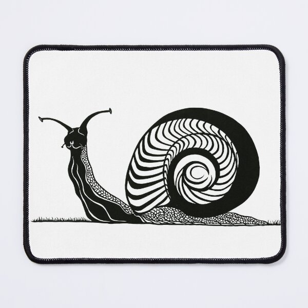 Item preview, Snail in Grass | Mollusk Design designed and sold by Monochromatics by Corie Mae Dark.