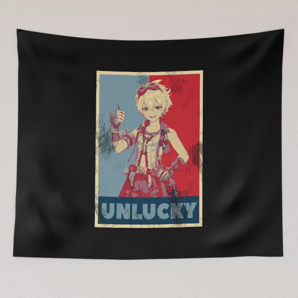 Item preview, Bennett Genshin Impact Unlucky - Distressed Vintage Hope Style Colours designed and sold by GingerCatGifts.