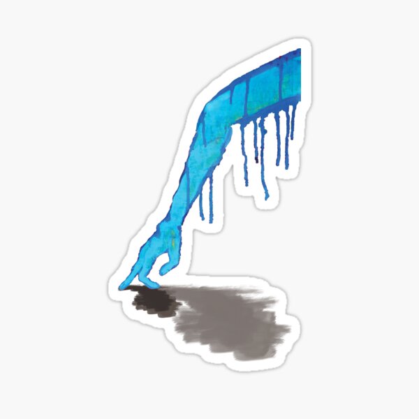 Walking Hand Underwater Invader Sticker