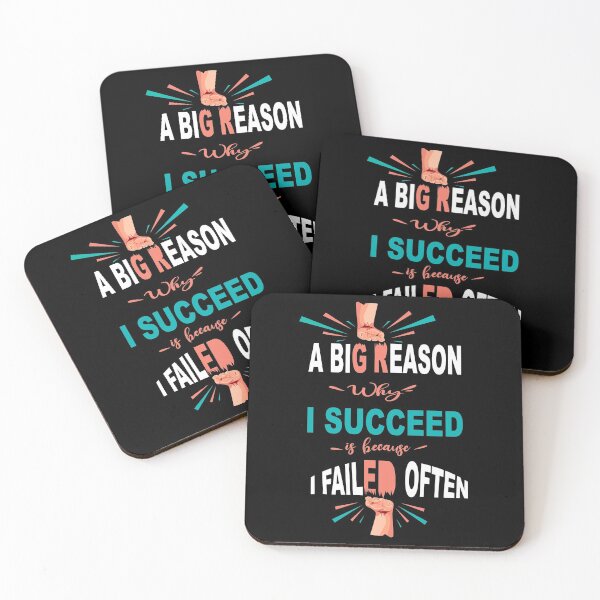 Item preview, A Big Reason Why I Succeed Is Because I Failed Often Inspirational Design designed and sold by JustBeeAwesome.