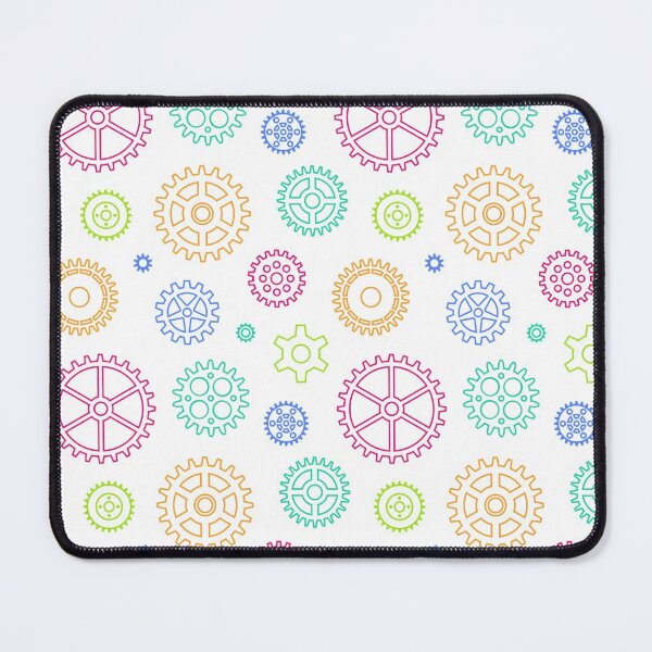 Item preview, Colorful floating gear cogs pattern designed and sold by artistium.