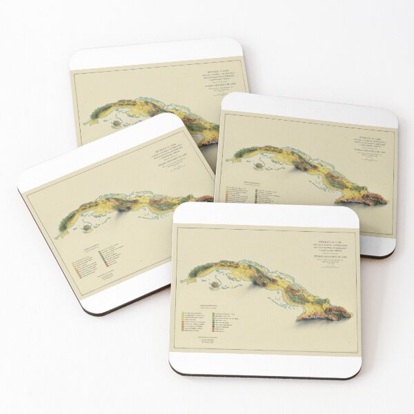 Item preview, 1946 Cuba Relief Map 3D digitally-rendered designed and sold by ThinkAboutMaps.