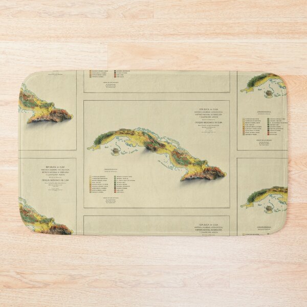 Item preview, 1946 Cuba Relief Map 3D digitally-rendered designed and sold by ThinkAboutMaps.