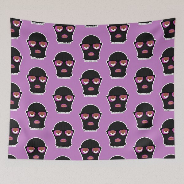 Item preview, Black Face (but pink on the inside. designed and sold by STICCERBANDIT.