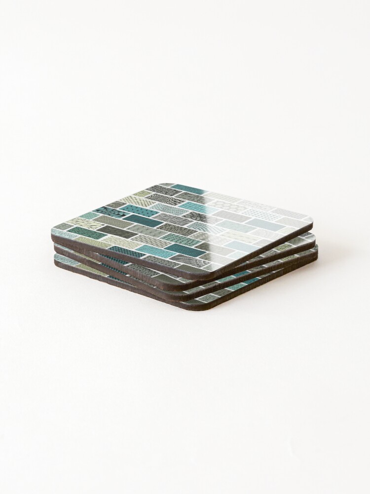 Thumbnail 4 of 5, Coasters (Set of 4), Patterned Bricks designed and sold by MissusMack.
