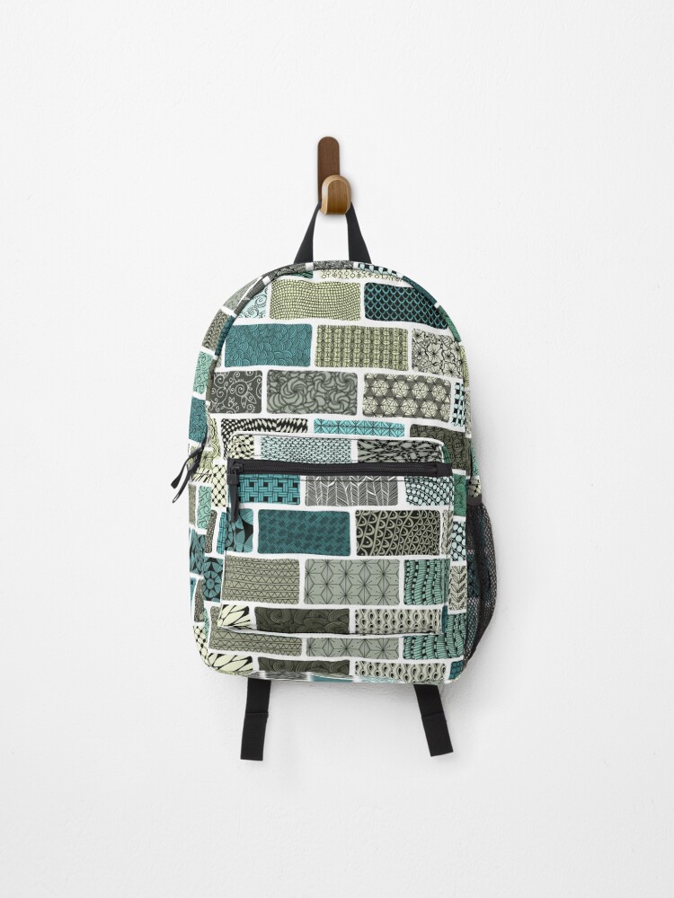 Thumbnail 1 of 3, Backpack, Patterned Bricks designed and sold by MissusMack.