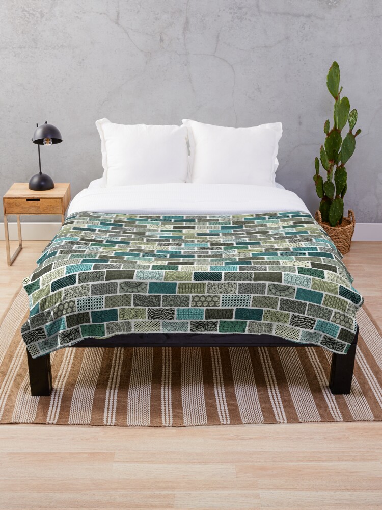 Thumbnail 1 of 6, Throw Blanket, Patterned Bricks designed and sold by MissusMack.