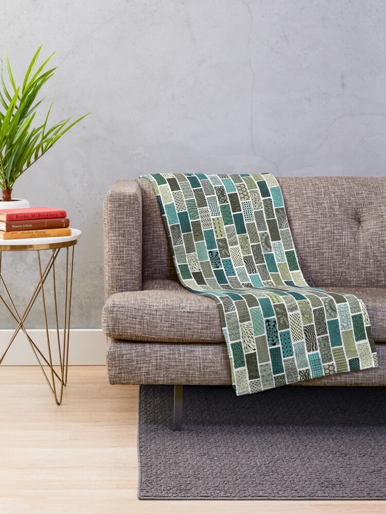 Thumbnail 2 of 6, Throw Blanket, Patterned Bricks designed and sold by MissusMack.