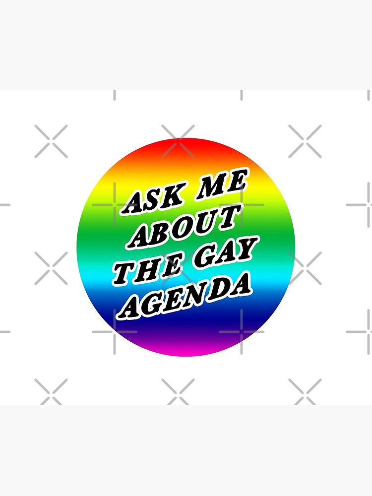 ask me about the gay agenda | lgbtqia+ queer rainbow by craftordiy