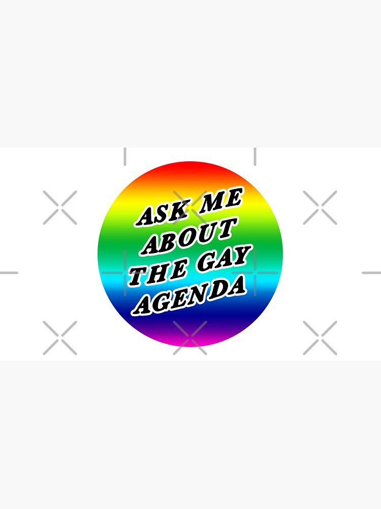ask me about the gay agenda | lgbtqia+ queer rainbow by craftordiy