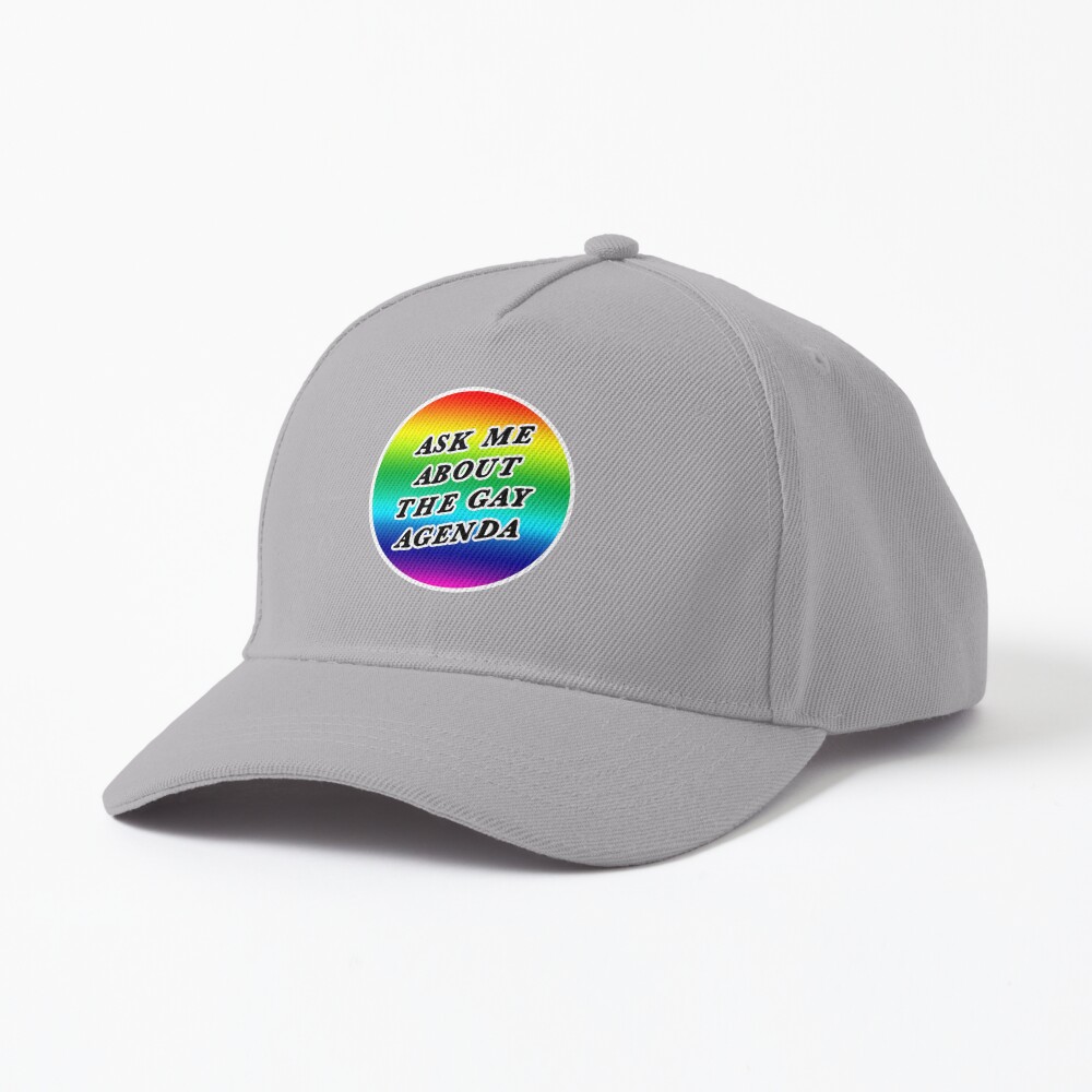 ask me about the gay agenda | lgbtqia+ queer rainbow Cap