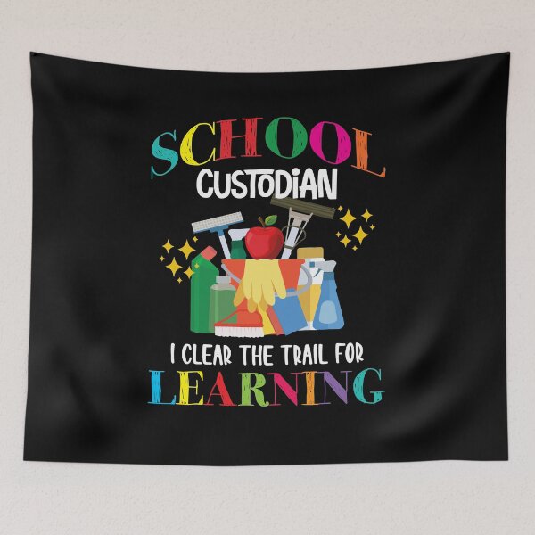 Item preview, School Custodian Clear Trail Learning - Janitor Appreciation designed and sold by Dressed For  Duty.
