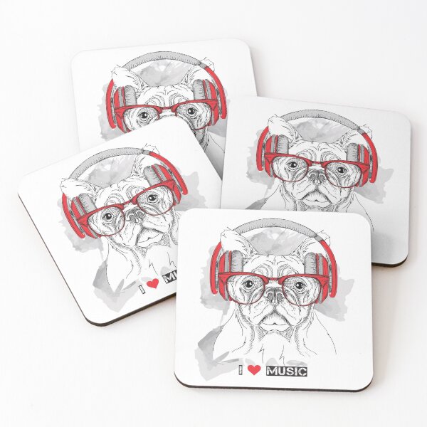 Item preview, FRENCH BULLDOGS LOVE MUSIC designed and sold by norben121.